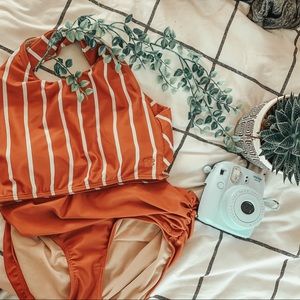 Albion fit bathing suit top/bottoms( are ruched )